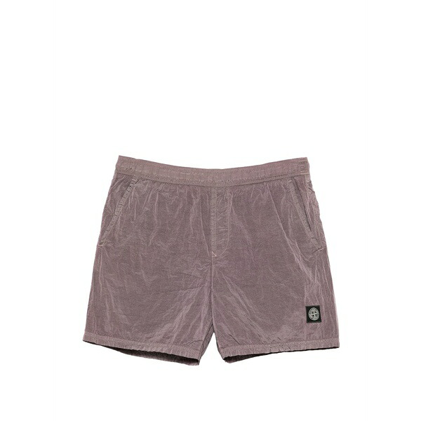 ストーンアイランド メンズ 心地好いズボン下 ボトムス Logo-patch swim shorts Purple