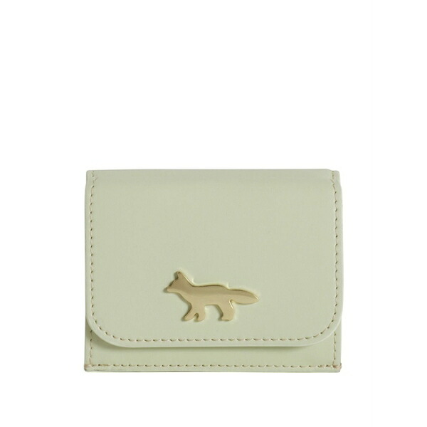 棲み家 稲荷 レディース 銭入れ 添え物 Eddie plaque trifold wallet Green