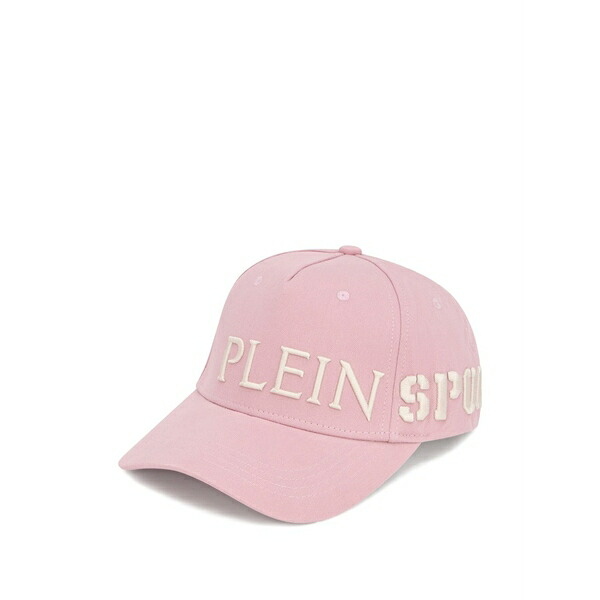 飾り気の無い運動競技 レディース かぶり笠 添え物 Embroidered cotton-gabardine baseball cap Pink