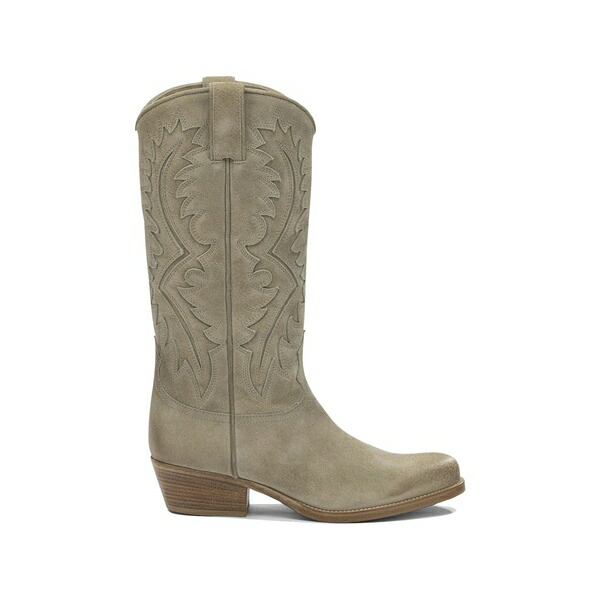 サルトル レディース ブーツ シューズ Embroidered suede boots Neutrals