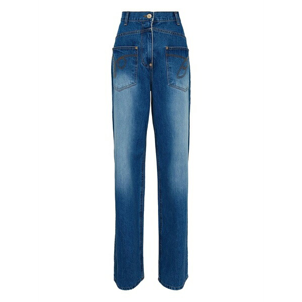 うしろ押し名取り草 レディース ジーンズズボン下 ボトムス Re-puzzled jeans Blue