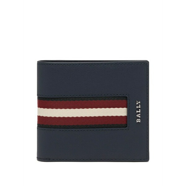 バリー メンズ 金入れ 付属物 Ribbon-logo leather wallet Blue