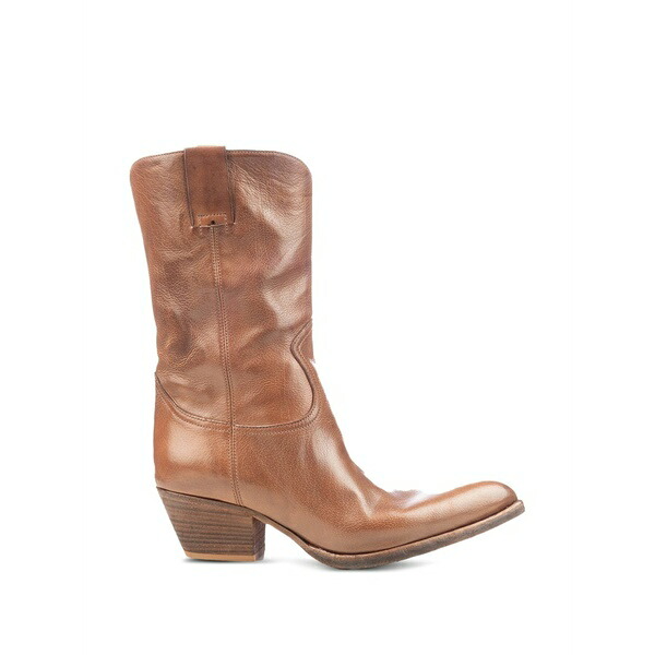 オフィチーネ 創造的 レディース ブーツ シューズ Western-style pointed-toe boots Brown