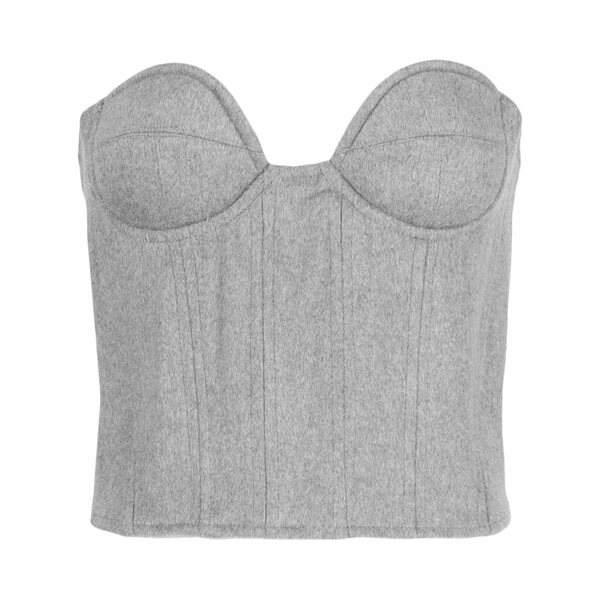 鍵を掛ける レディース カットソー トップス Roca bustier top Grey