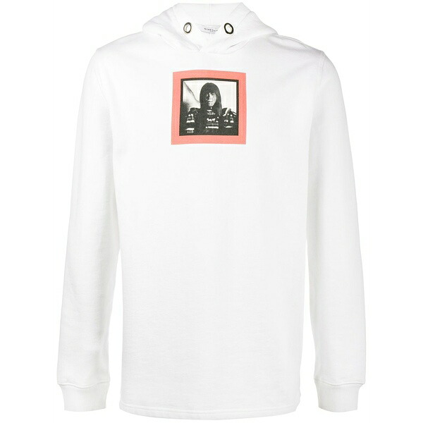 ジバンシー メンズ パーカー・スウェットシャツ アウター Printed hoodie White