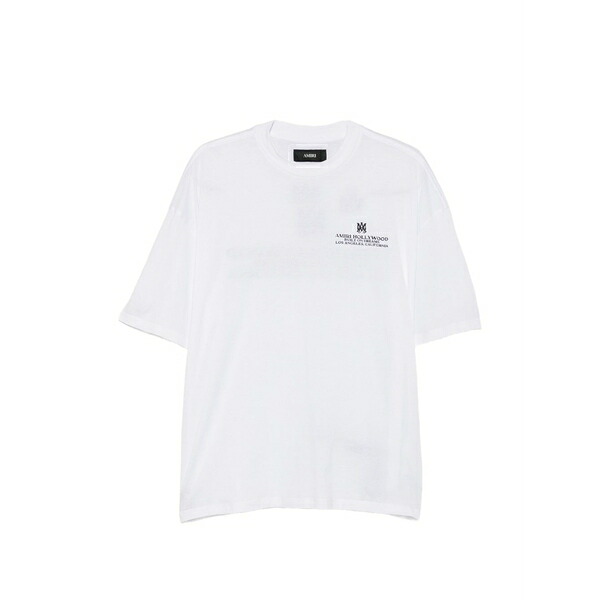 アミリ メンズ ティーシャツ トップス Build on dreams logo-print t-shirt White
