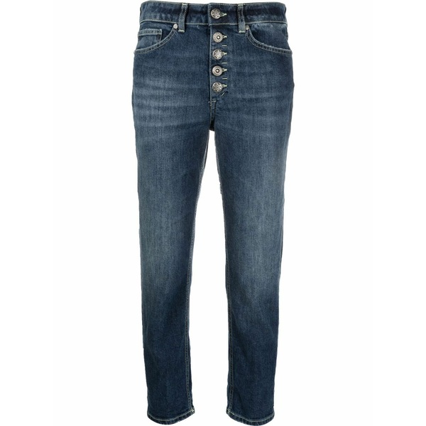 ドンダップ レディース ジーンズズボン下 ボトムス Bleach-effect high-waisted jeans Blue