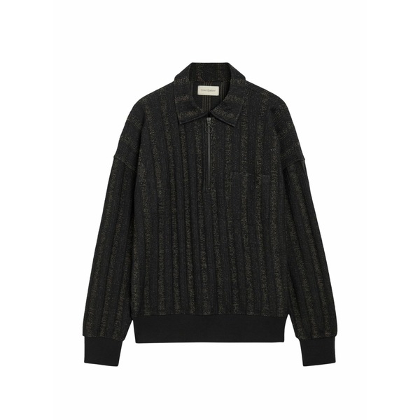 オリバースペンサー メンズ 編み物\u0026プルオーバー アウター Lorimer quarter-zip sweater Black