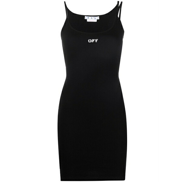 象牙色 レディース 衣裳 トップス Off-stamp ribbed dress Black