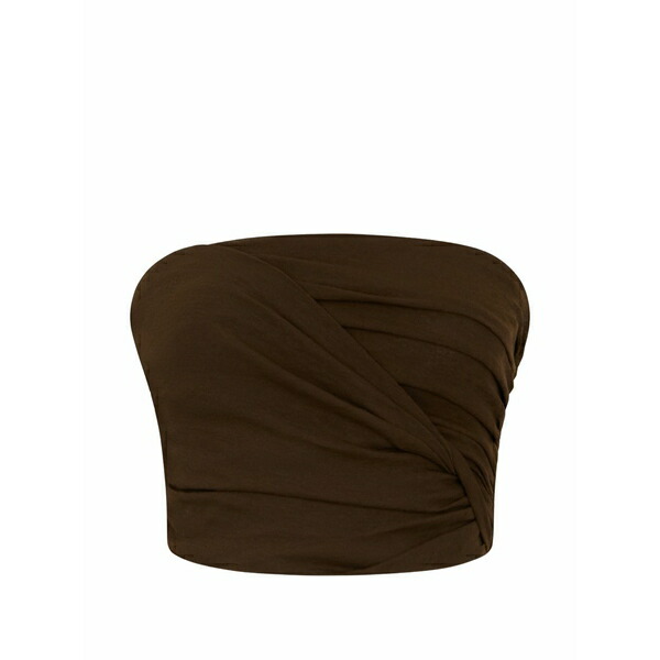 ガニー レディース カットソー トップス Twisted bandeau top Brown