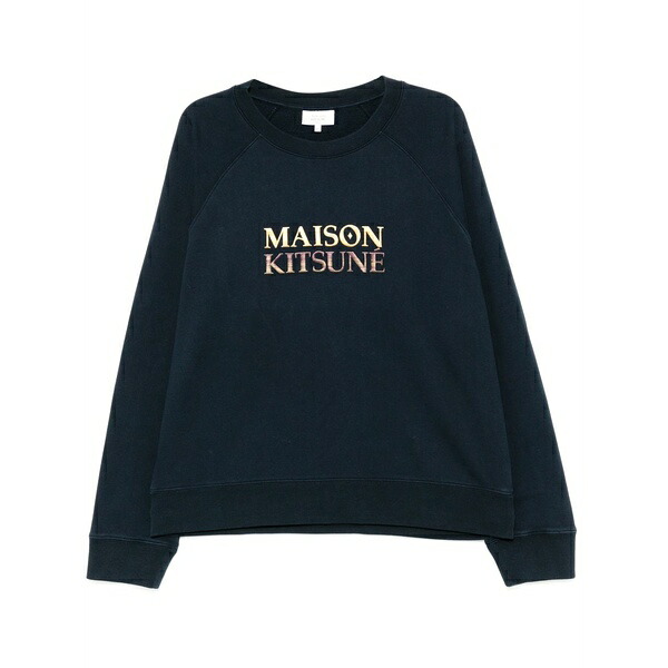 住み家 稲荷 メンズ パーカー・スウェットシャツ アウター Embroidered logo sweater Blue