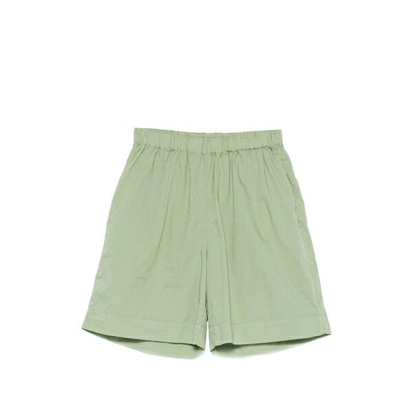 ザカス  レディース 心地好いズボン下 ボトムス Carlotta elasticated-waistband shorts Green