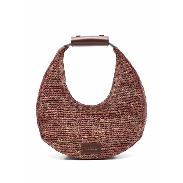 ステゥド レディース トートバッグ 御徒面子 Moon raffia tote bag Brown