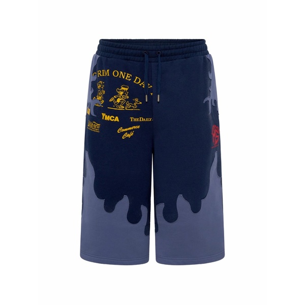 マリーン セル レディース カジュアルパンツ ボトムス Patchwork jersey shorts Blue|asty