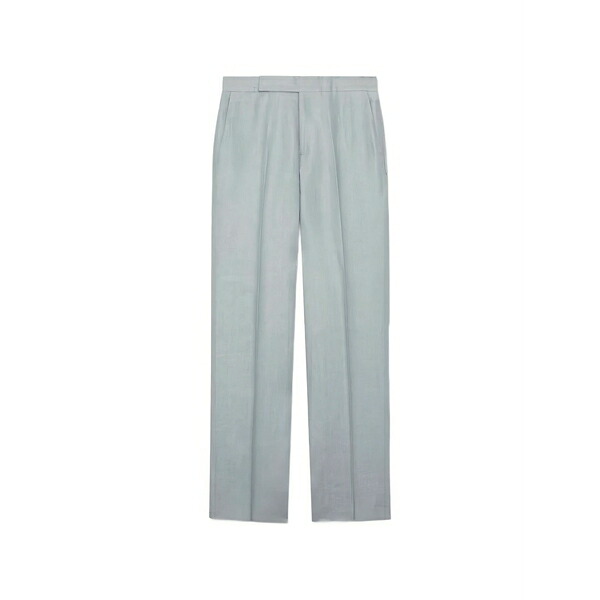 ラルディーニ メンズ 心地よいズボン下 ボトムス Pressed-crease straight-leg trousers Grey