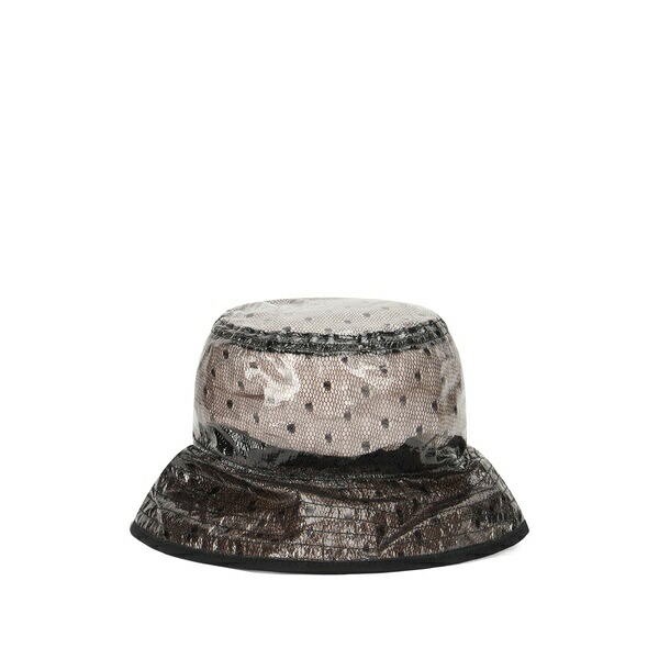 レッドヴァレンティノ レディース 鳥打ち帽 付属物 Polka dot bucket  hat Black