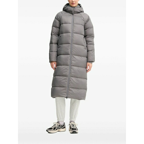 北の方人間の顔 レディース 厚地の外套 アウター Hooded padded coat Grey