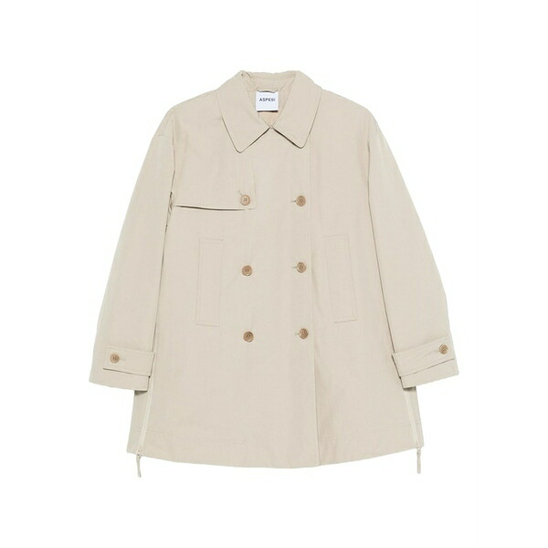 アスペジ レディース 厚地の外套 アウター Double-breasted coat Neutrals