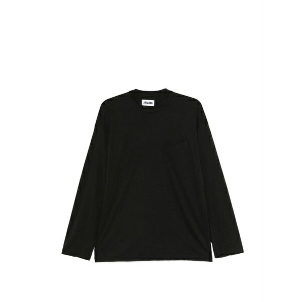 マリアーノ メンズ ティーシャツ トップス Chest pocket long sleeve t-shirt Black