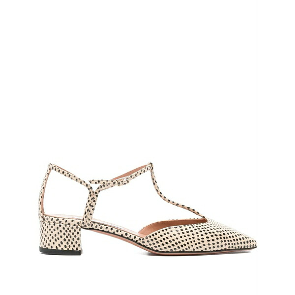 アクアズーラ レディース パンプス シューズ T-strap patterned pumps Neutrals