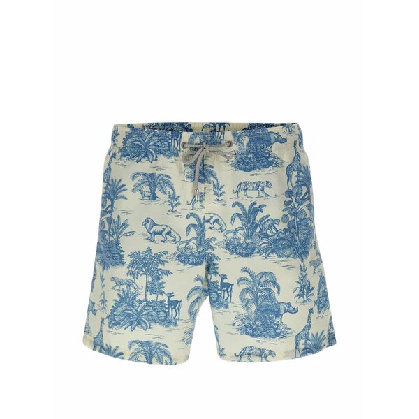 エムシーツーセイントバース メンズ 心地よいズボン下 ボトムス Safari toile swim shorts White