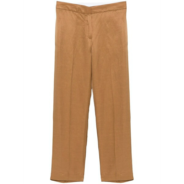 騒々しい混乱 レディース 心地よいズボン下 ボトムス Tube-leg trousers Brown