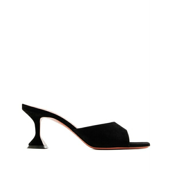 アミナモアディ レディース サンダル シューズ Flared-heel suede mules Black