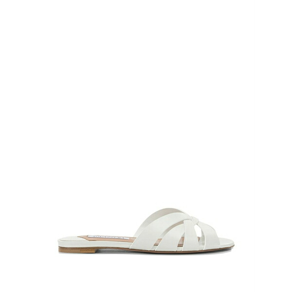 アクアズーラ レディース サンダル シューズ Knotted-strap leather sandals White
