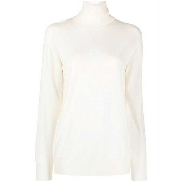 ジル・サンダー レディース 編み物\u0026プルオーバー アウター Roll-neck wool jumper Neutrals