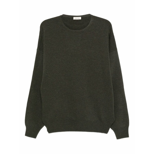 フィアオブゴッド メンズ 編み物\u0026スウェーター アウター Crew-neck wool sweater Green