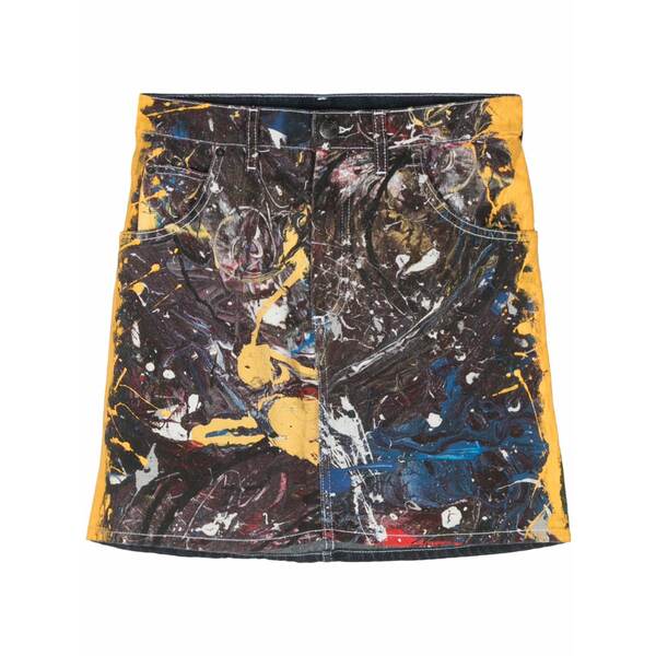 プリンスチャールズ島・ジェフリー レディース スコート ボトムス Exclusive painted art denim skirt Blue