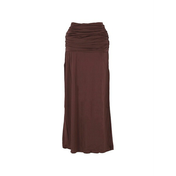 フェデリカ・トシ レディース スコート ボトムス Ruched side-slit skirt Brown