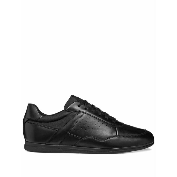 ジェオックス メンズ スニーカー シューズ Renan perforated leather lace-up sneakers Black