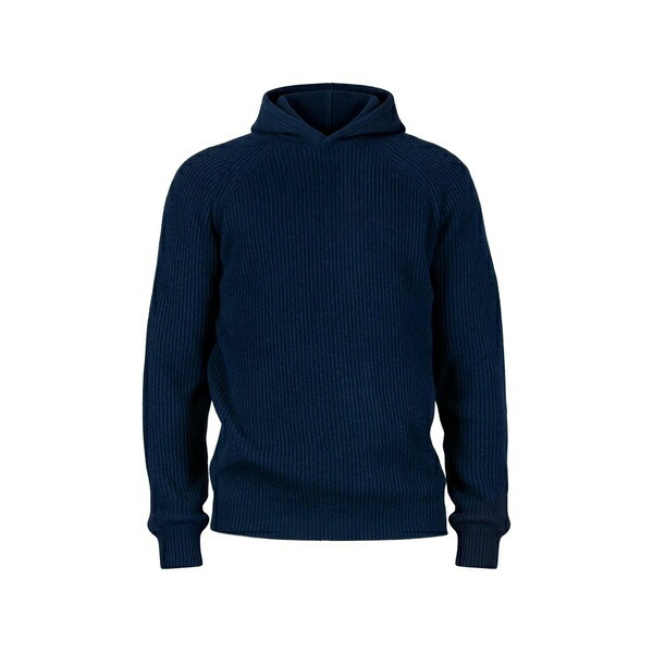 エムシーツーセイントバース メンズ パーカー・スウェットシャツ アウター Malcom ribbed long-sleeve hoodie Blue