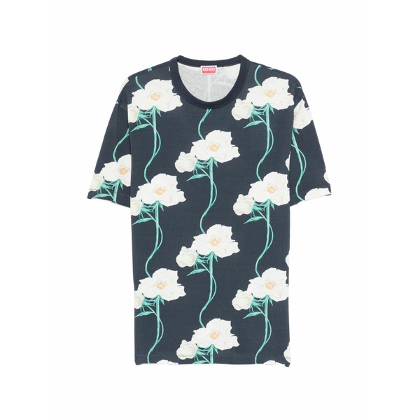 ケンゾー メンズ ティーシャツ トップス Archive rose cotton t-shirt Blue