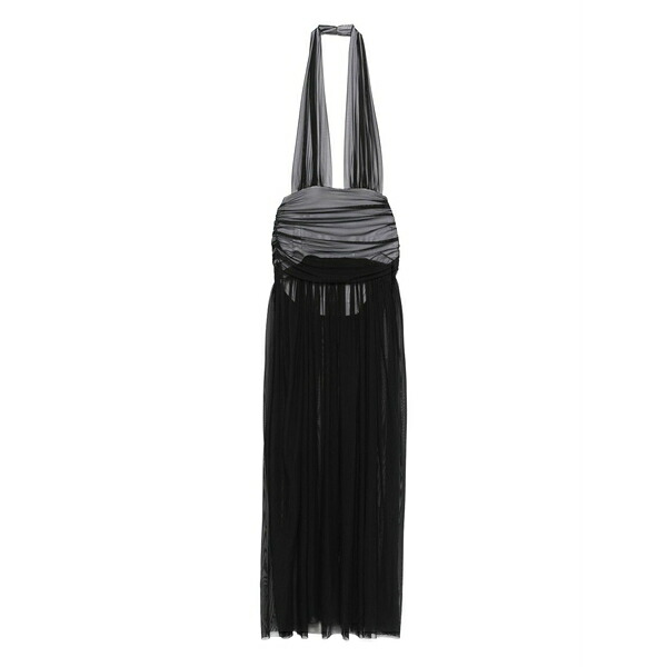 ノーマカマリ レディース 衣裳 トップス Halterneck shirred maxi dress Black