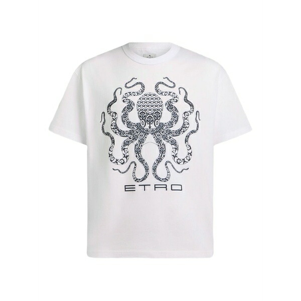 エトロ メンズ ティーシャツ トップス Logo-print t-shirt White