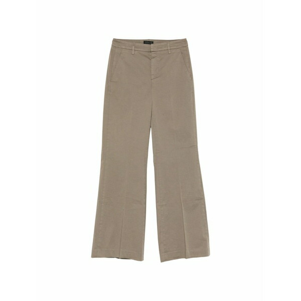 ドンダップ レディース 心地好いズボン下 ボトムス Belt-loops straight-leg trousers Neutrals