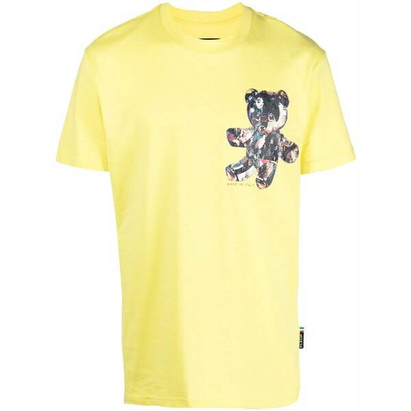 フィリップ飾り気のない メンズ ティーシャツ トップス Teddy bear-print t-shirt Yellow