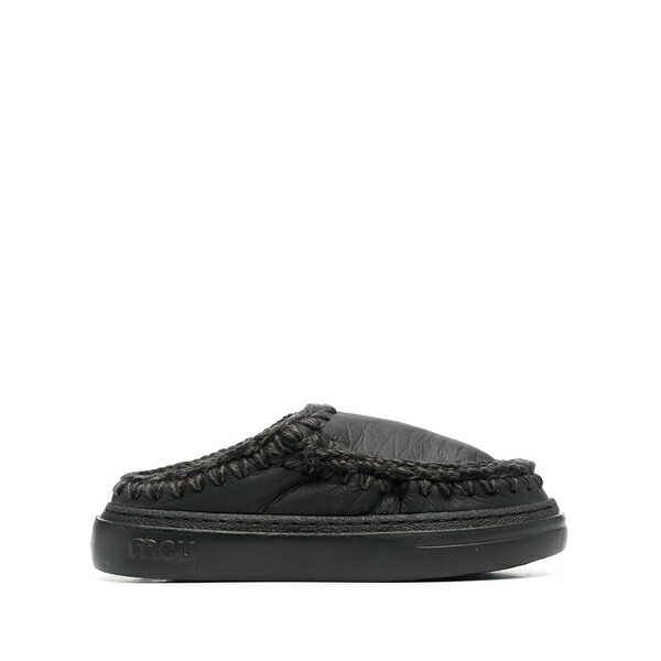 モウ レディース サンダル シューズ Leather slippers Black