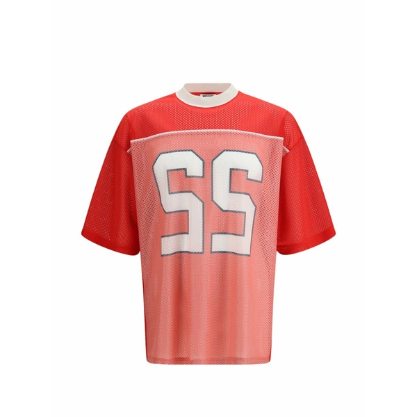 モスキーノ メンズ ティーシャツ トップス Number-appliqu￡ t-shirt Red