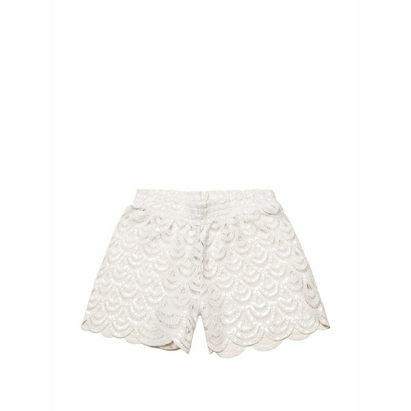エムシーツーセイントバース レディース 心地好いズボン下 ボトムス Meave sequin-embellished scalloped-edge shorts Neutrals