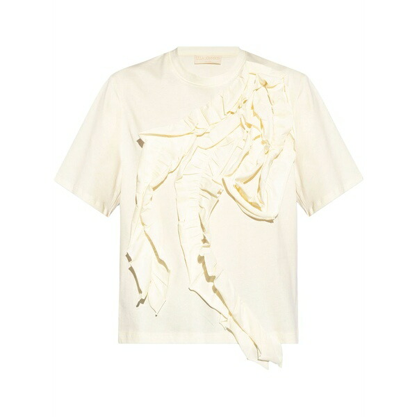 ウラ・ジョンソン レディース ティーシャツ トップス Aris ruffle-detail t-shirt Neutrals