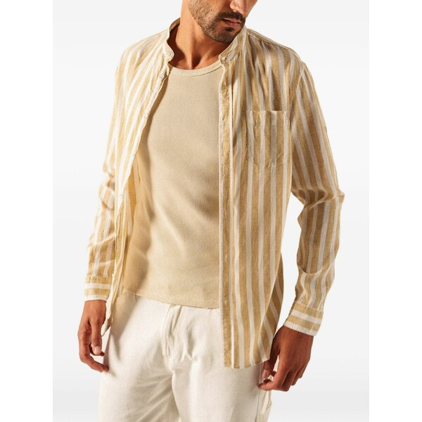 セイントジェームス メンズ プルオーバー トップス Liam striped shirt Neutrals