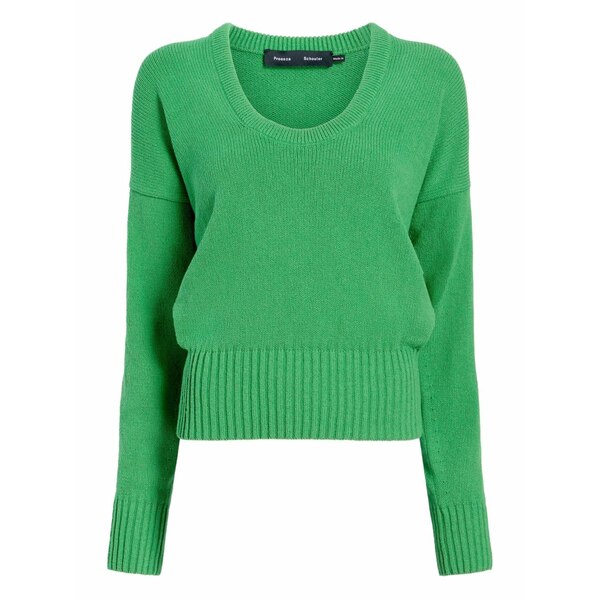 プロエンザショラー レディース ニット&セーター アウター Niccola scoop-neck sweater Green|asty