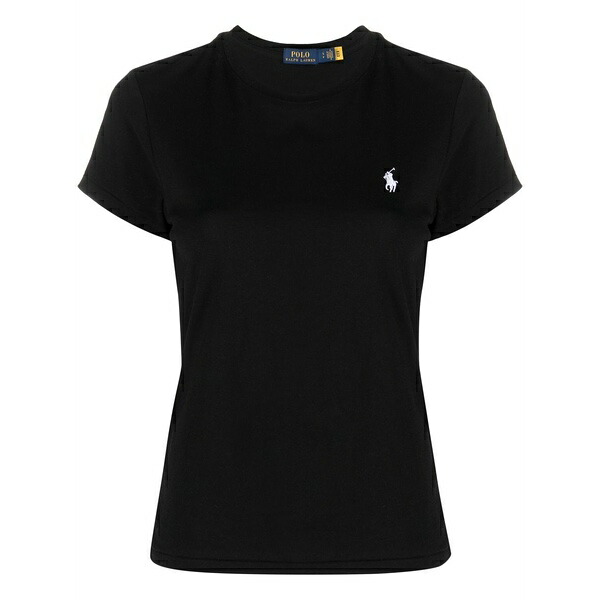 ラルフローレン レディース ティーシャツ トップス Polo pony cotton t-shirt Black