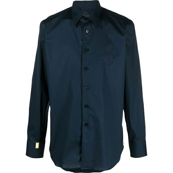 ビリオネア メンズ プルオーバー トップス Silver cut long-sleeve shirt Blue