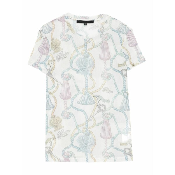 フィリップ飾り気のない レディース ティーシャツ トップス Elaborated t-shirt White