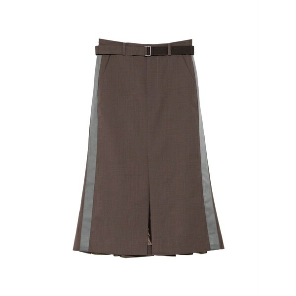 サカイ レディース スコート ボトムス Belted panel skirt Brown
