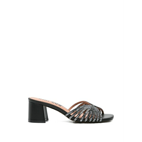 ビビロウ レディース サンダル シューズ Serabi crystal-embellished caged sandals Black